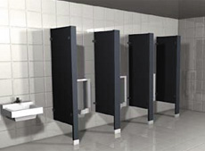 Hadrian | Floor Mounted Elite & Elite Plus Powder Coated Urinal Screens | Relcross